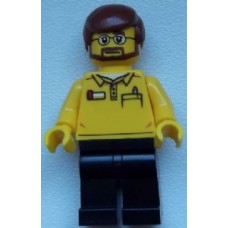 cty578 Lego Store Employee, Black Legs, Beard and Glasses 